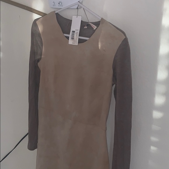 Rebbeca Taylor knit suede dress.
